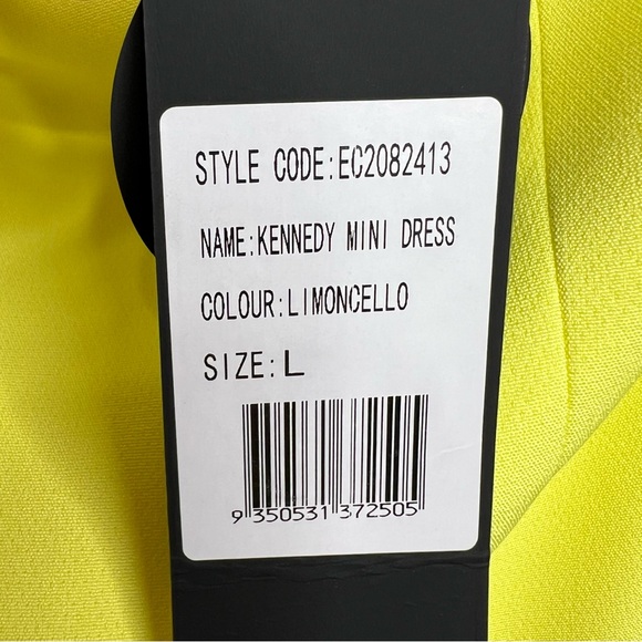 Elliatt Kennedy Mini Bow Dress In Yellow NWT Size L - Picture 9 of 15